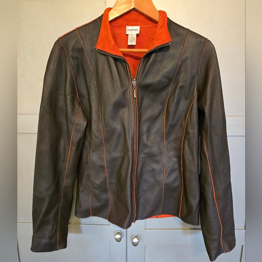 Chico's Leather Jacket